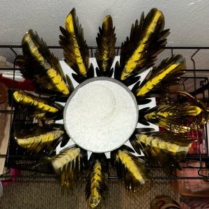 Metal Fern Pink Zebra Accent Shade